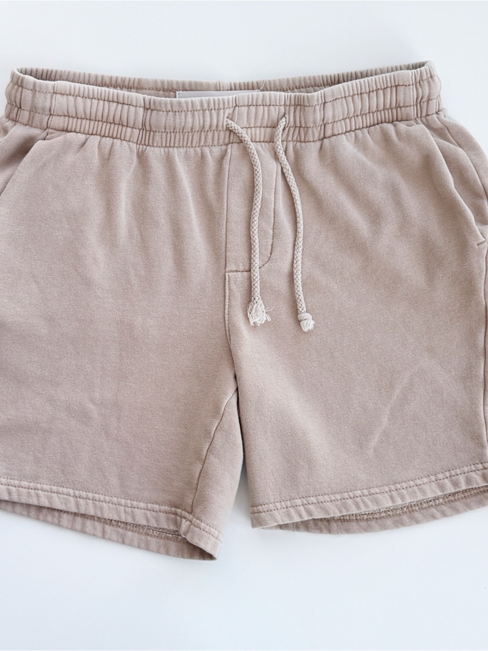 PacSun Men's Drawstring Athletic Shorts in Light Tan